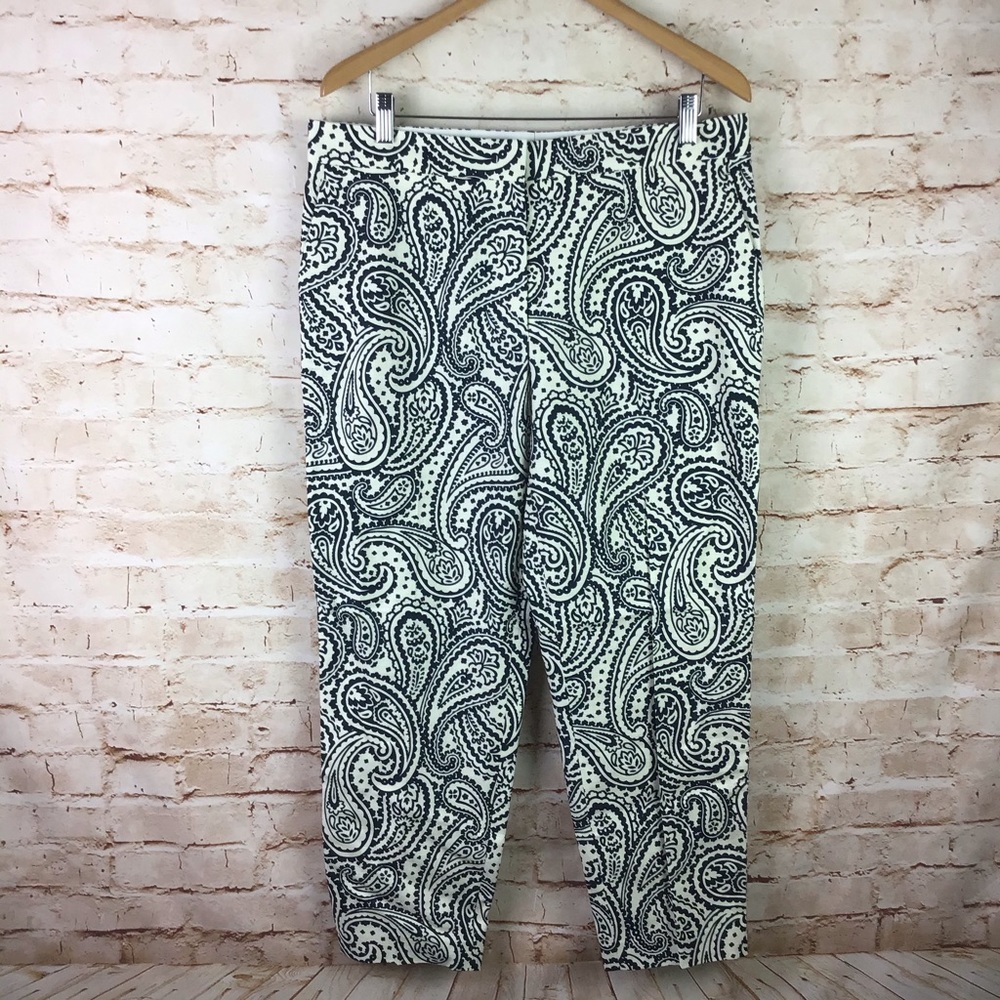 ESCADA paisley cotton stretch pants Size 42